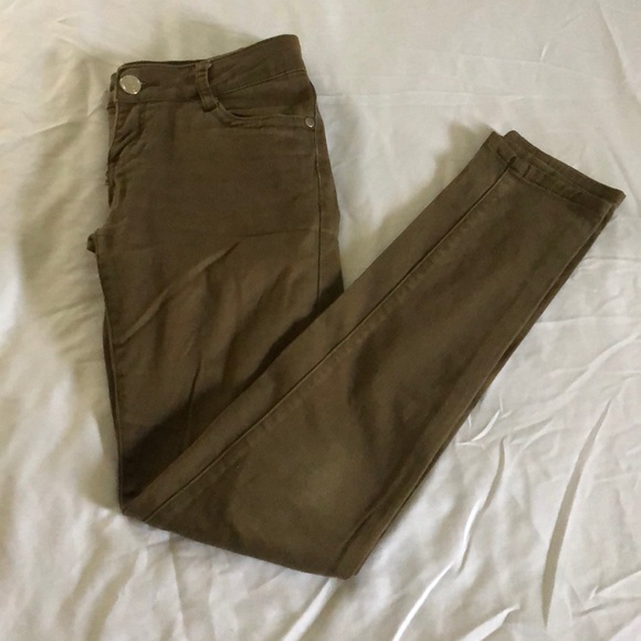 ❤️5/$25 Love Culture Olive Green Skinny Jeans - Picture 1 of 5